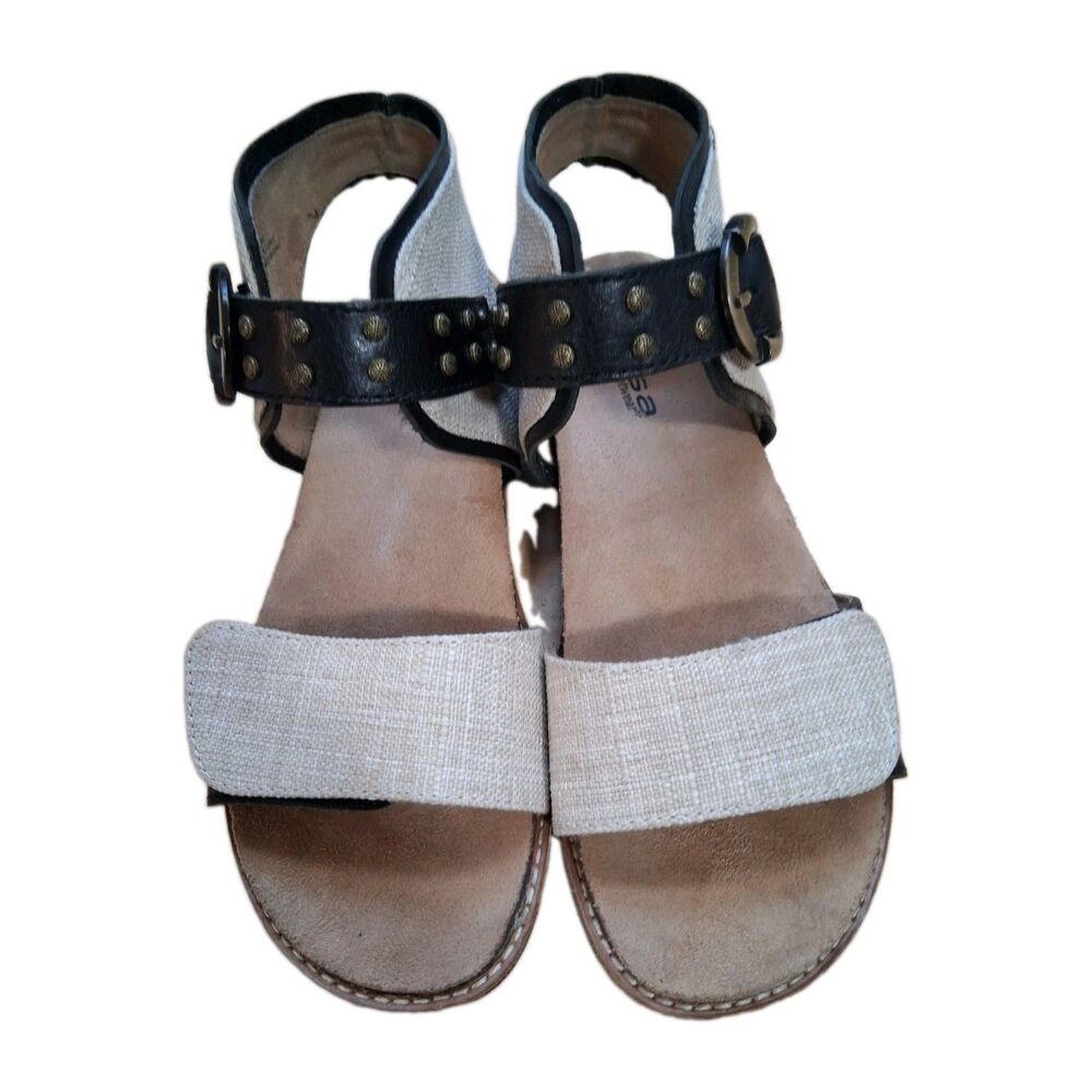 Halsa Bari Women's Flat Sandal Size 7 Hook & Loop Studded Strap Gladiator